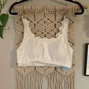 White high waisted bikini set